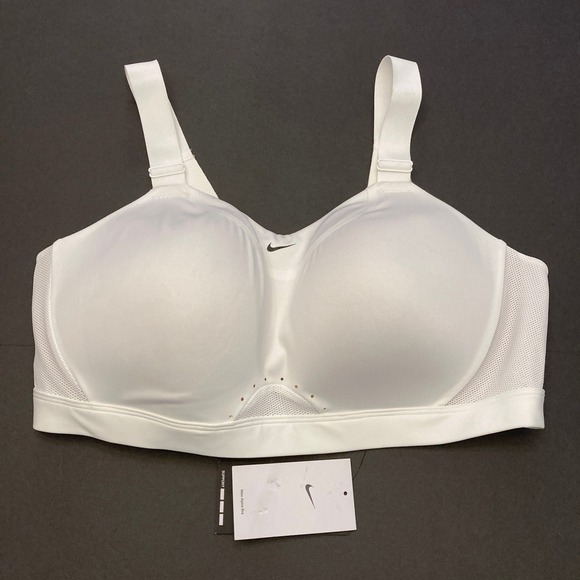 Nike Other - Nike Dri-FIT Sports Bra White 1X F-G 34-36 High Support Padded Workout Athletic